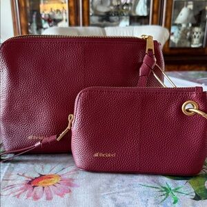 Burgundy Clutch & Wristlet Set